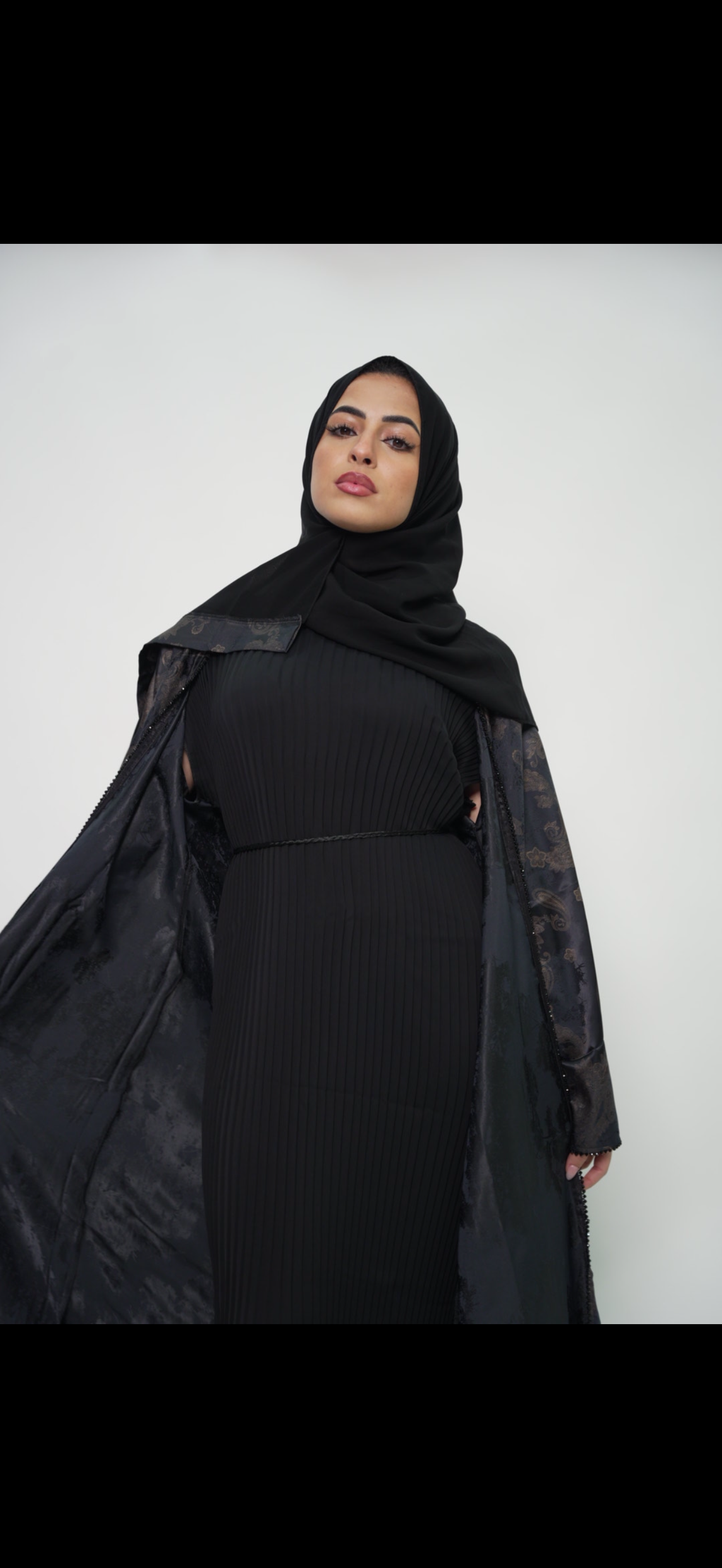 Royal Black & Brown Luxury Abaya