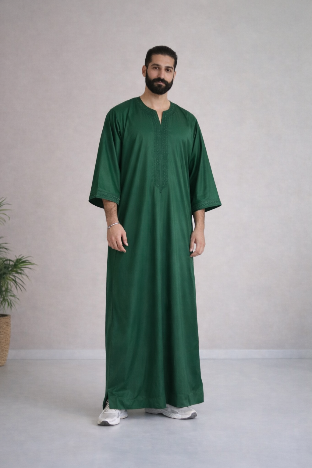 LUXURY FOREST GREEN GANDOURA