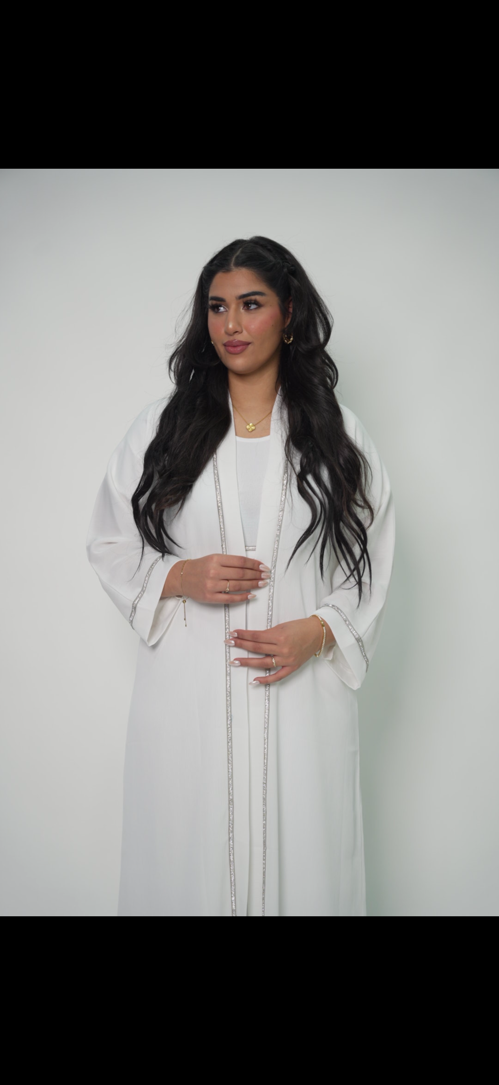 PREMIUM CREAM WHITE ABAYA
