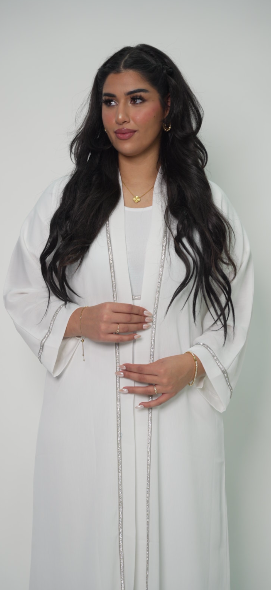 PREMIUM CREAM WHITE ABAYA