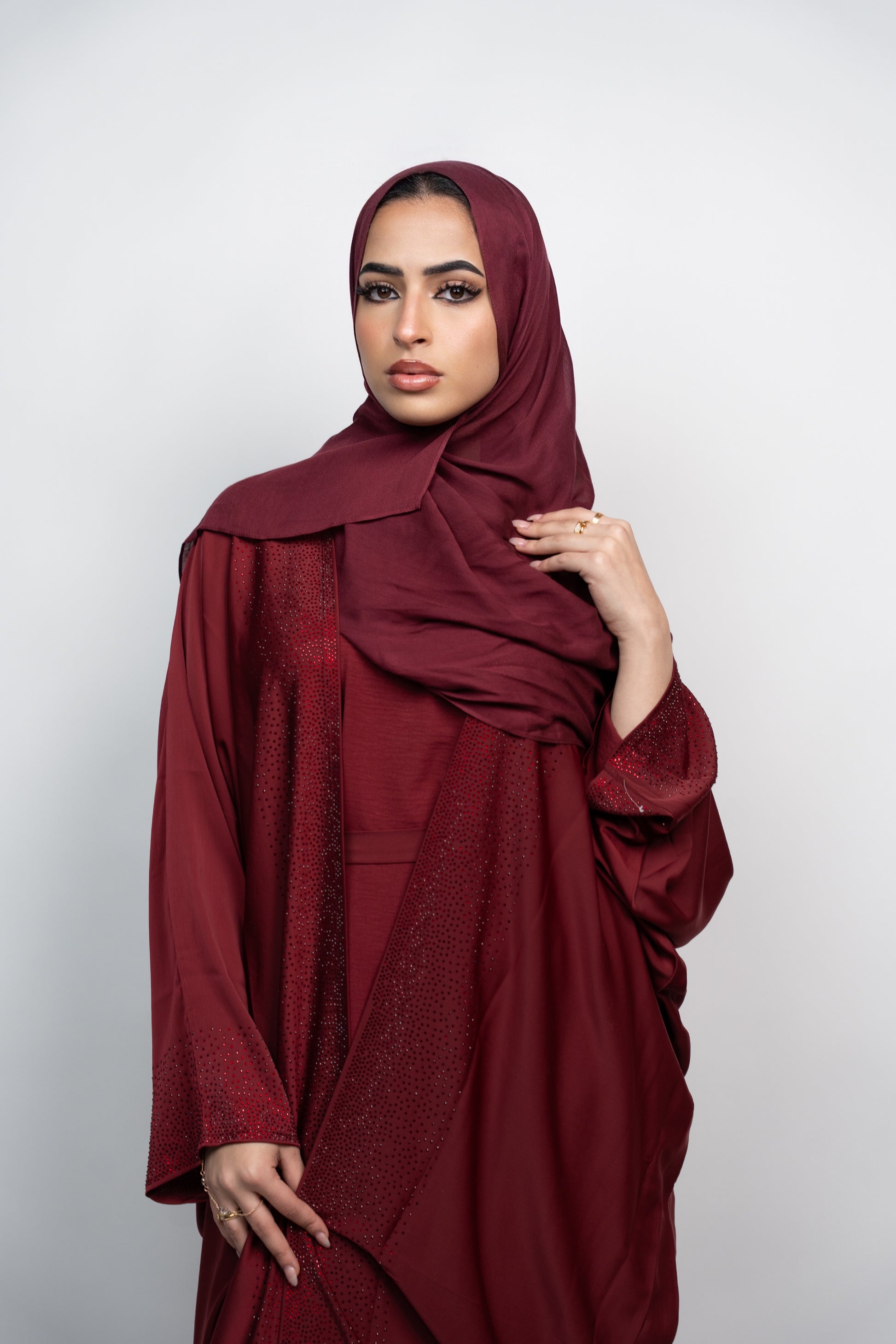 PREMIUM CHERRY SILK ABAYA