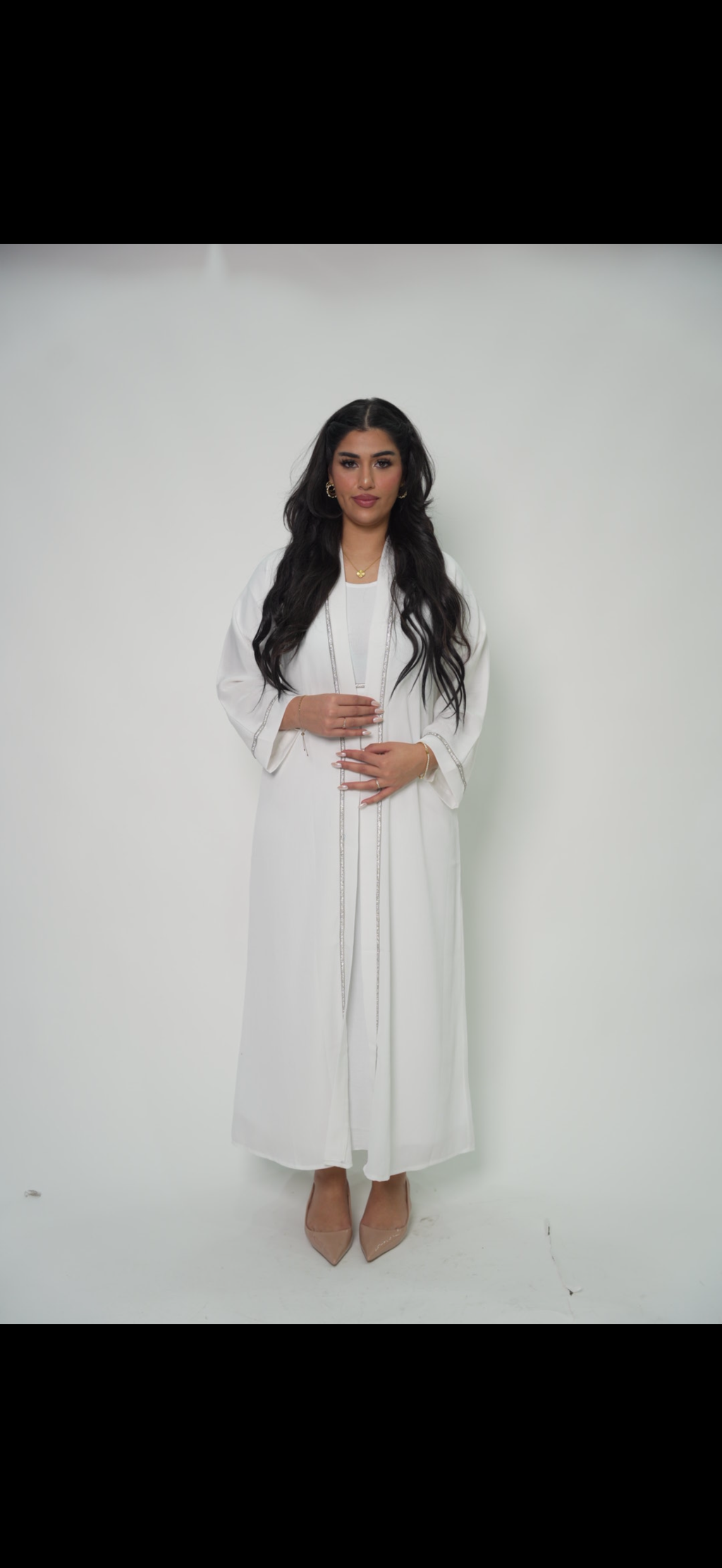 PREMIUM CREAM WHITE ABAYA