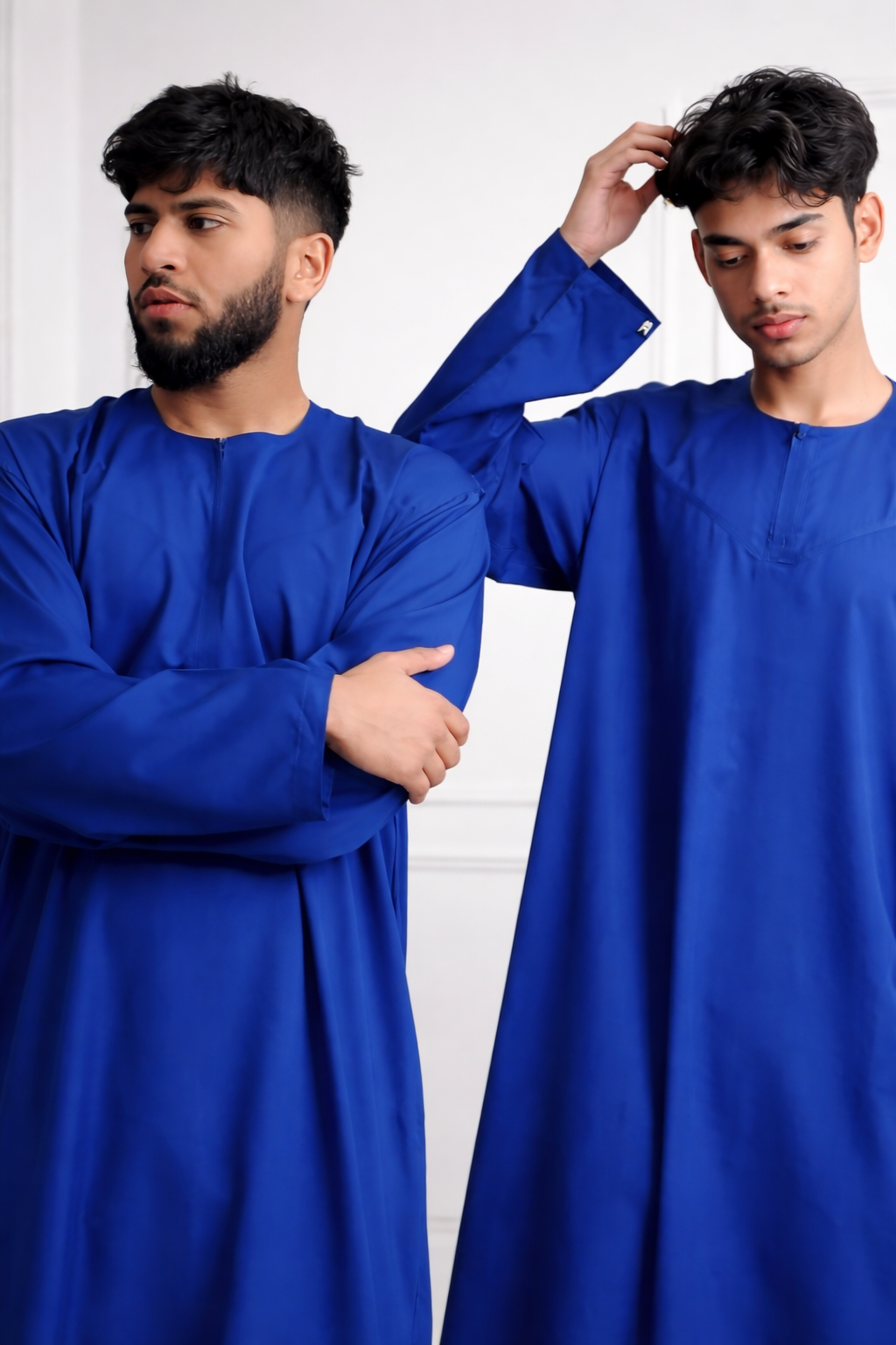 LUXURY EMIRATI THOBE - SAPPHIRE BLUE