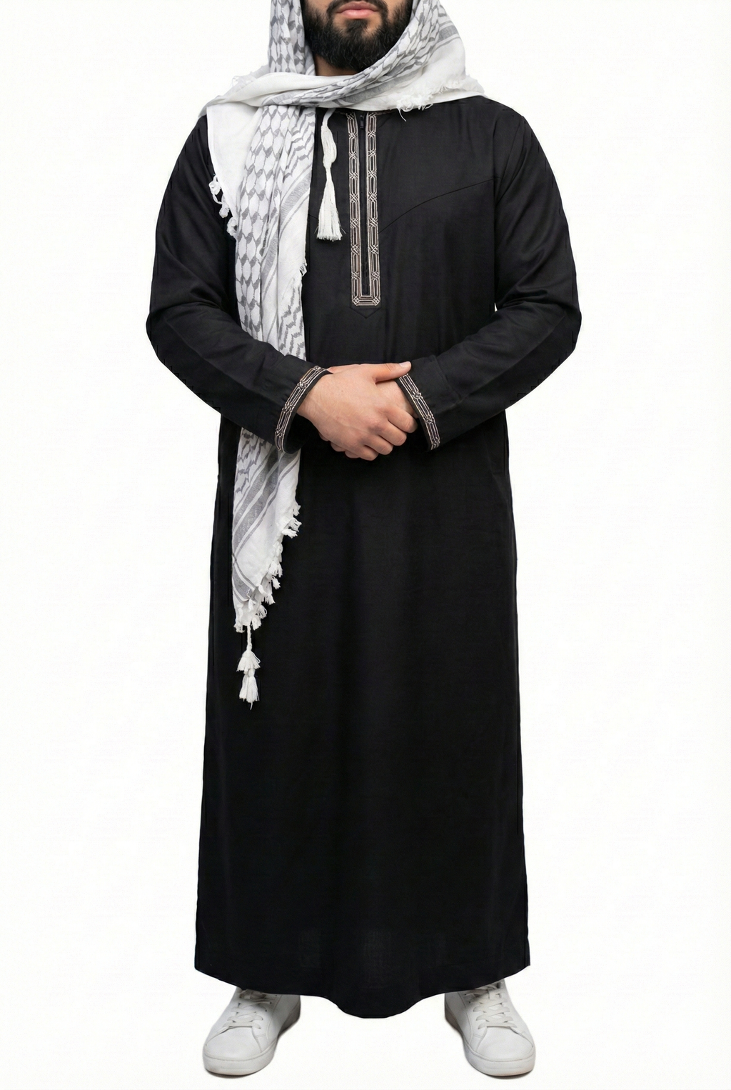 LUXURY BLACK OMANI THOBE
