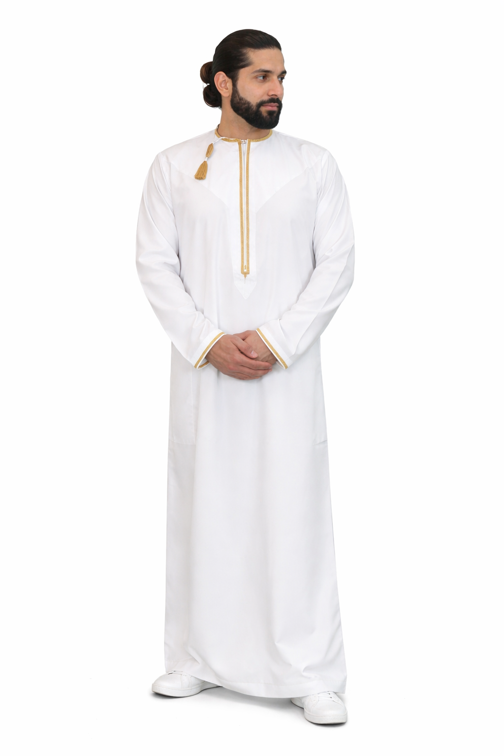 LUXURY WHITE/GOLD OMANI THOBE