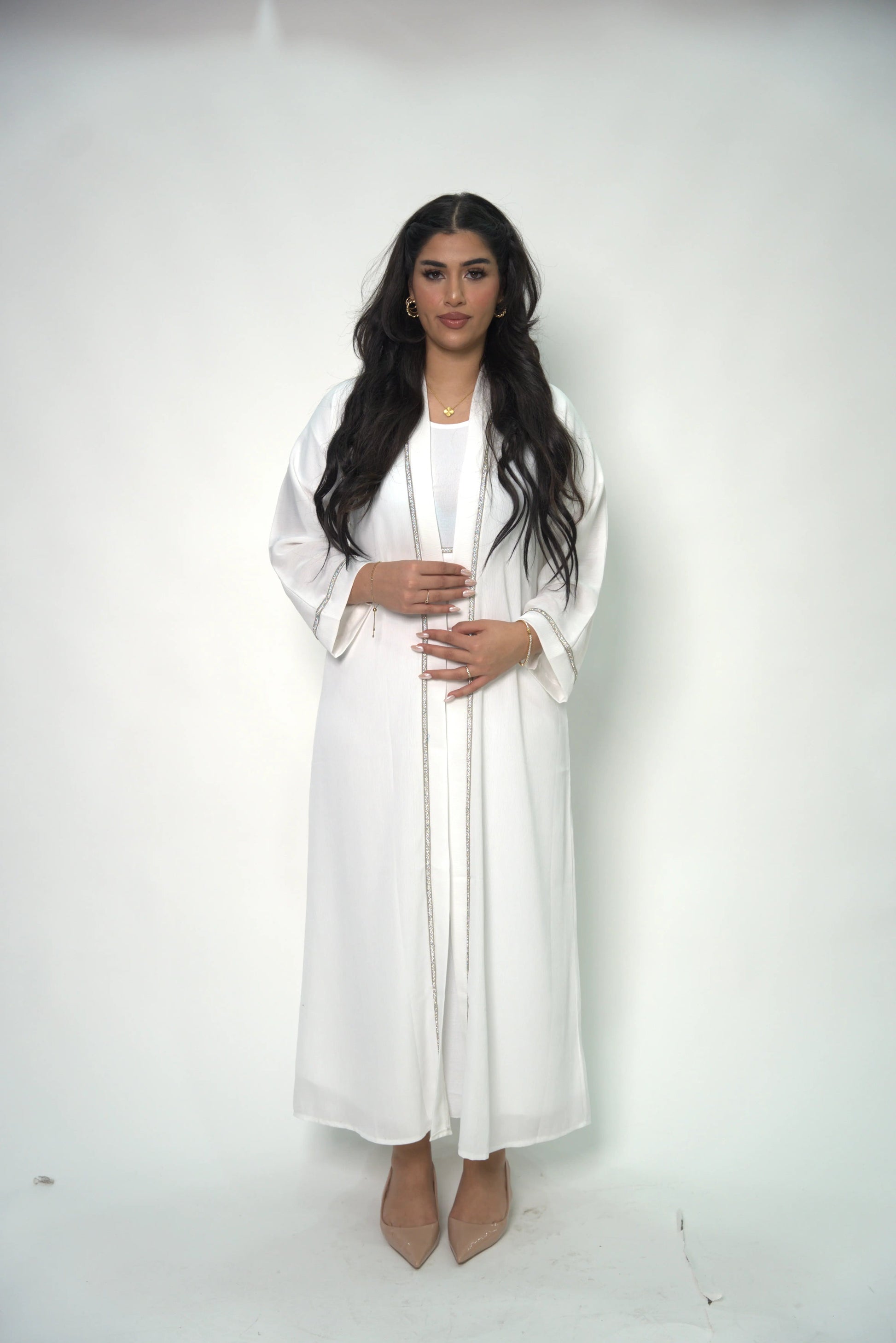 PREMIUM CREAM WHITE ABAYA