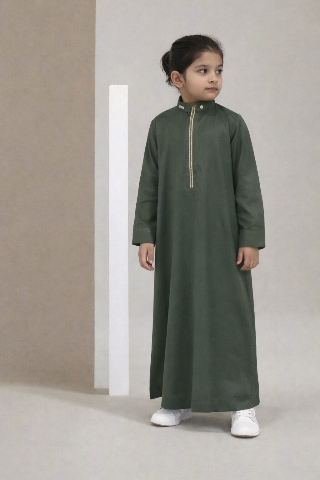 Olive Green - Boys Saudi Signature Thobe