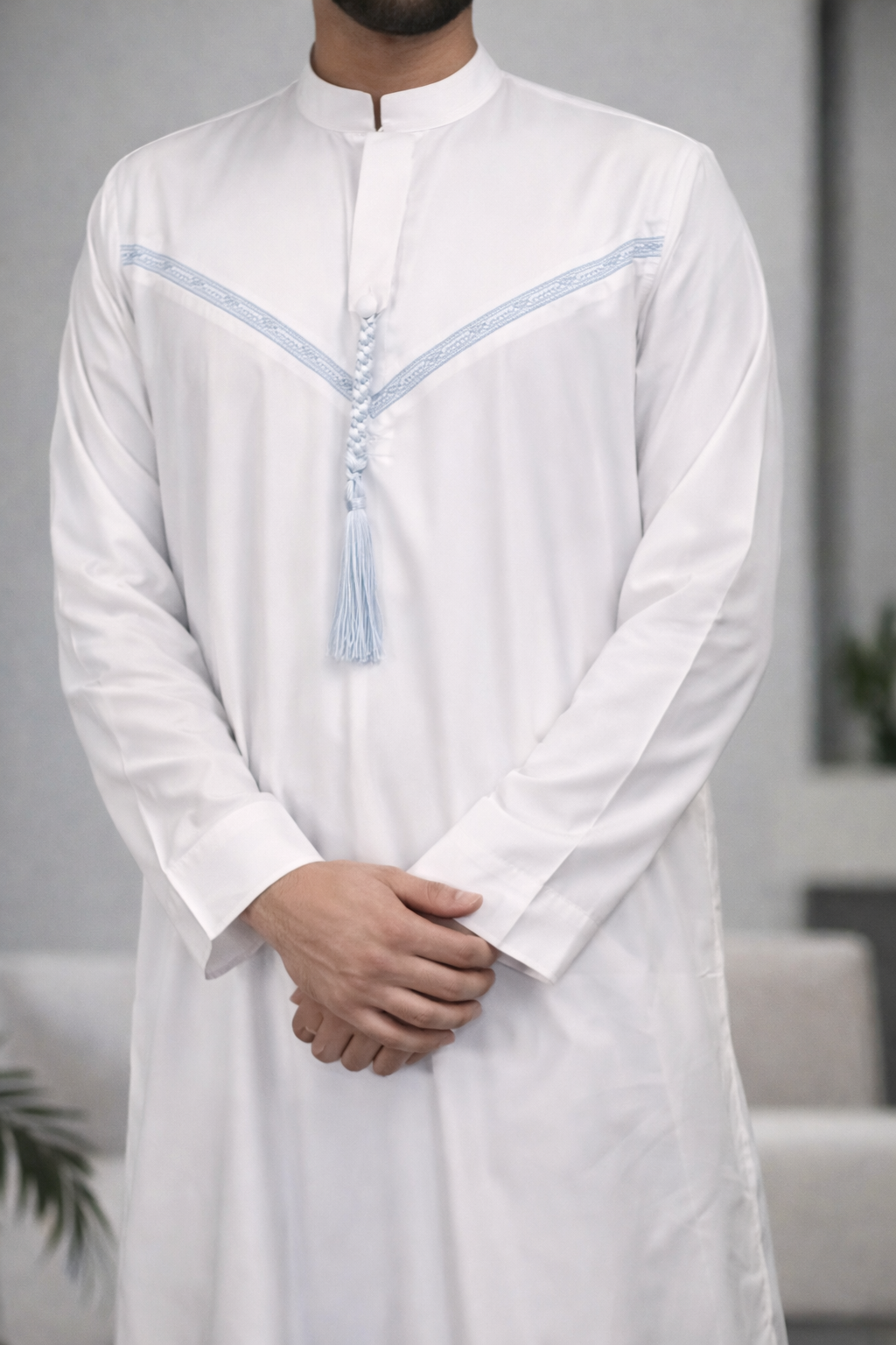 White/Blue - Emirati Thobe