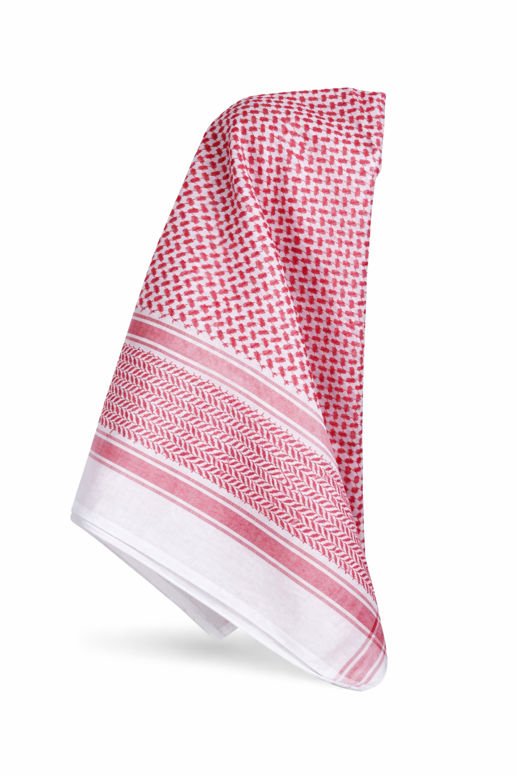 PREMIUM RED AND WHITE SHEMAGH SCARF