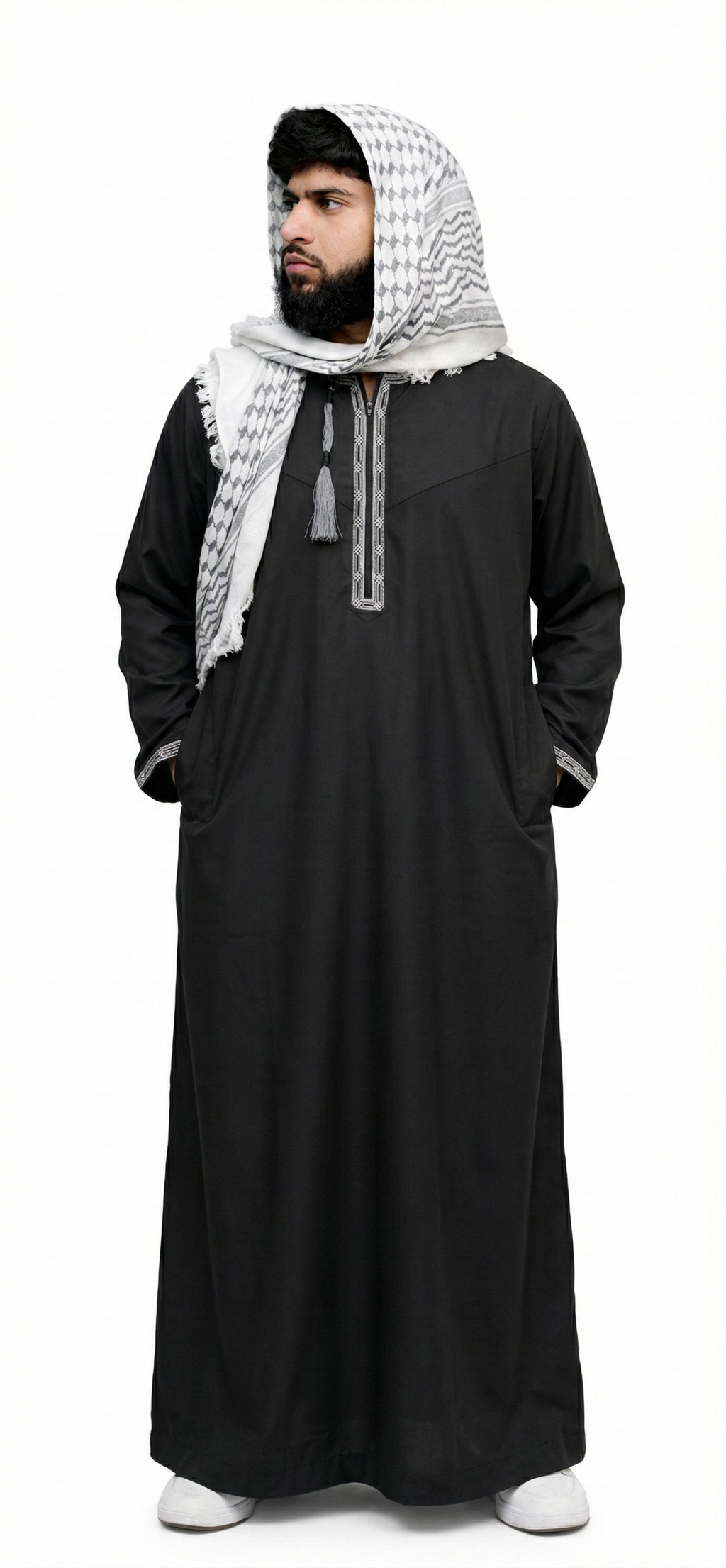 LUXURY BLACK OMANI THOBE