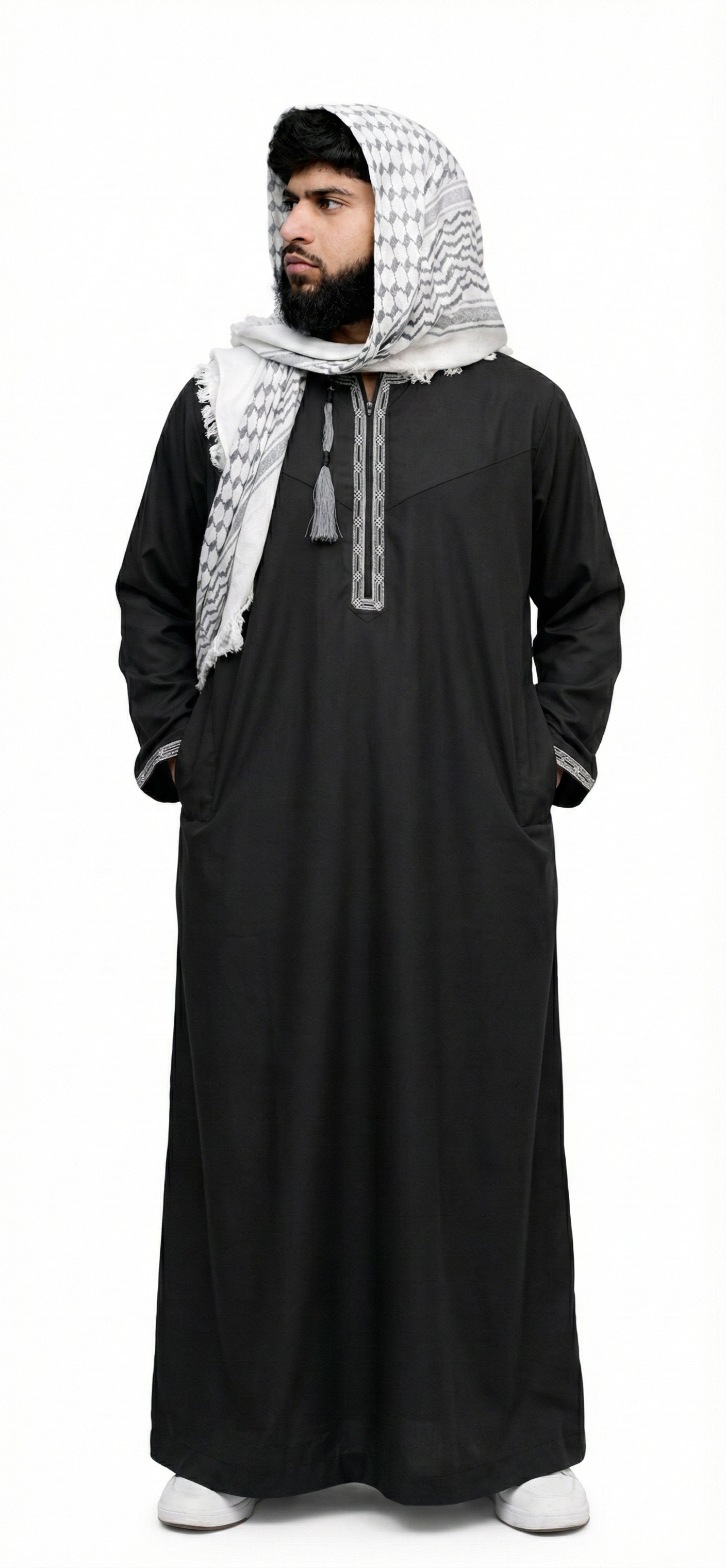 LUXURY BLACK OMANI THOBE