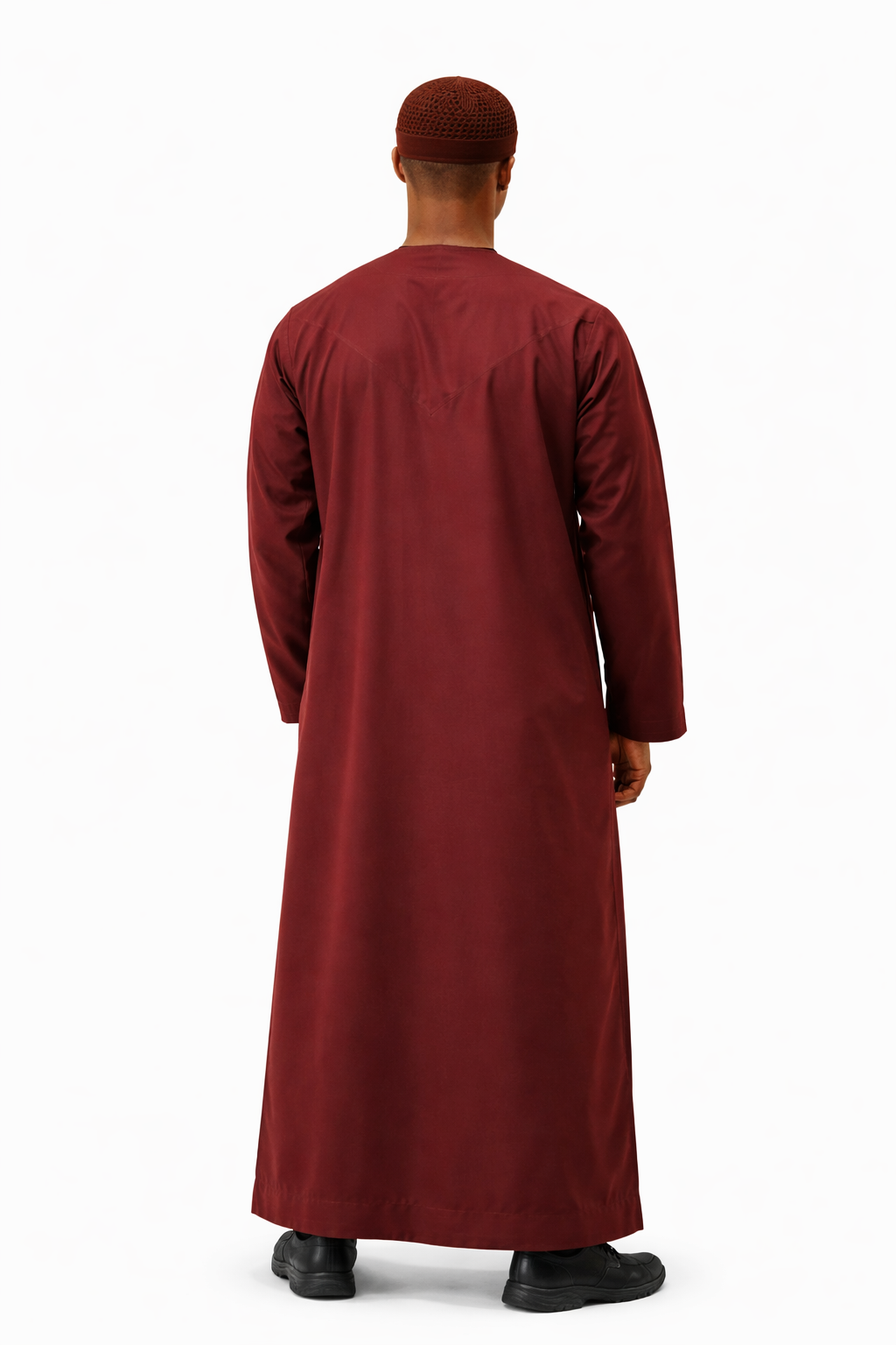 LUXURY EMIRATI THOBE - BURGUNDY