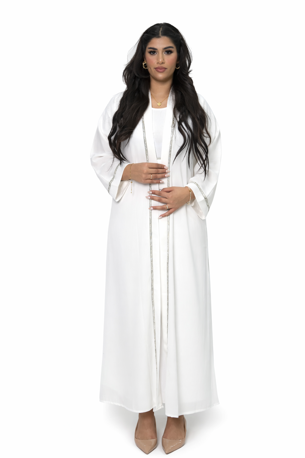 PREMIUM CREAM WHITE ABAYA