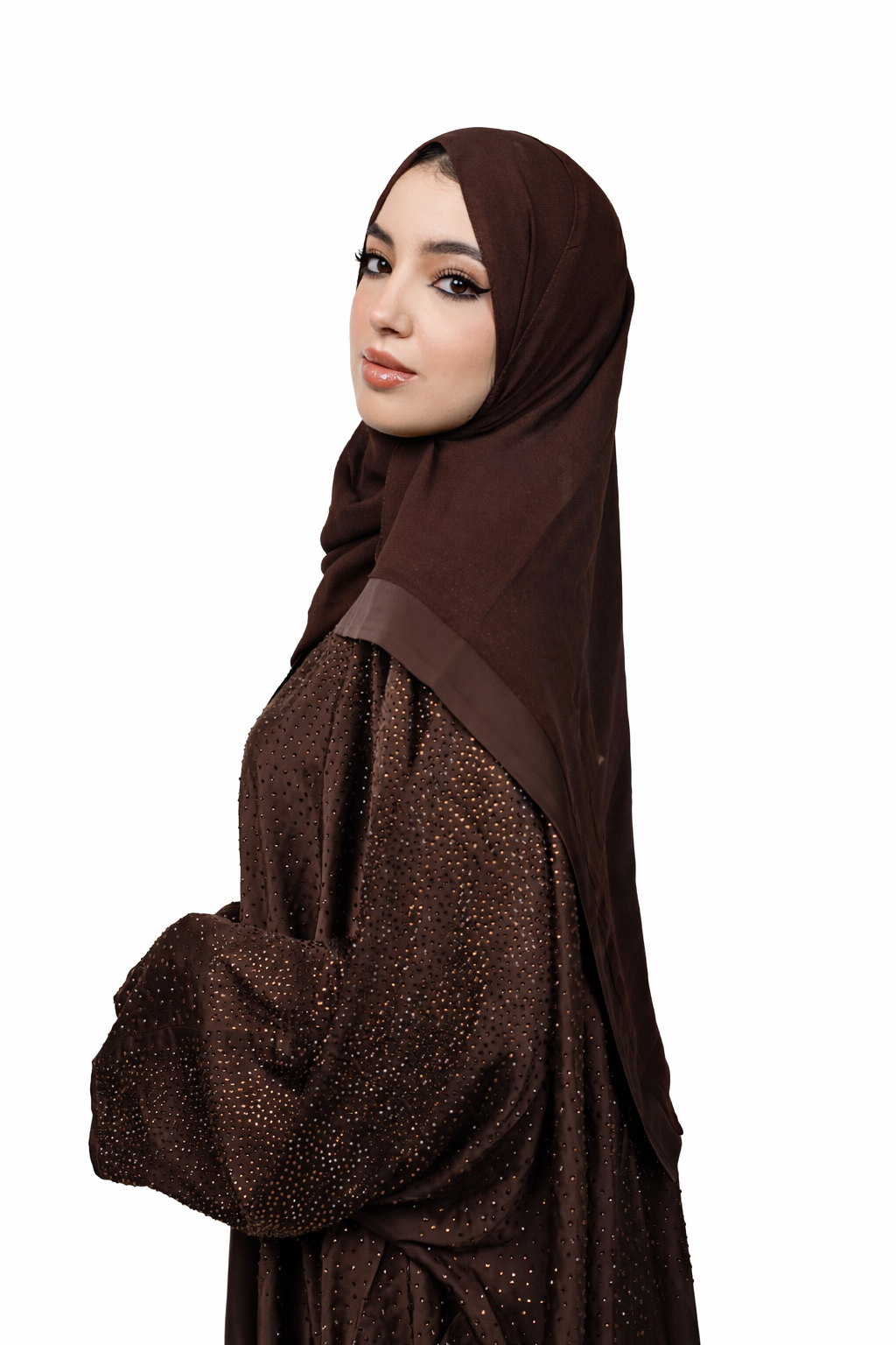 PREMIUM CHOCOLATE SILK ABAYA