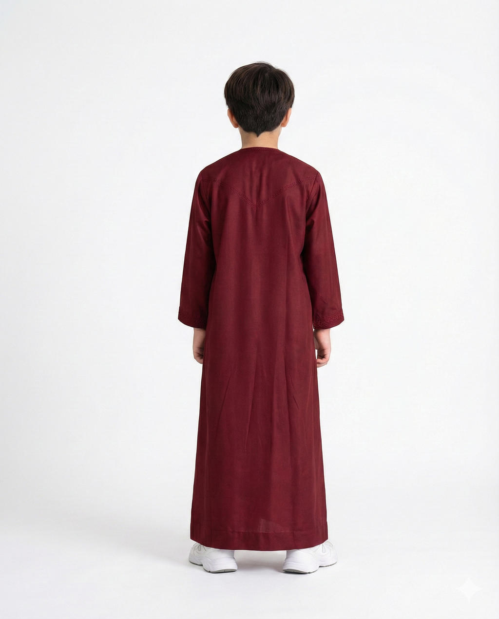 Luxury Burgundy Moroccan Gandoura - Boys