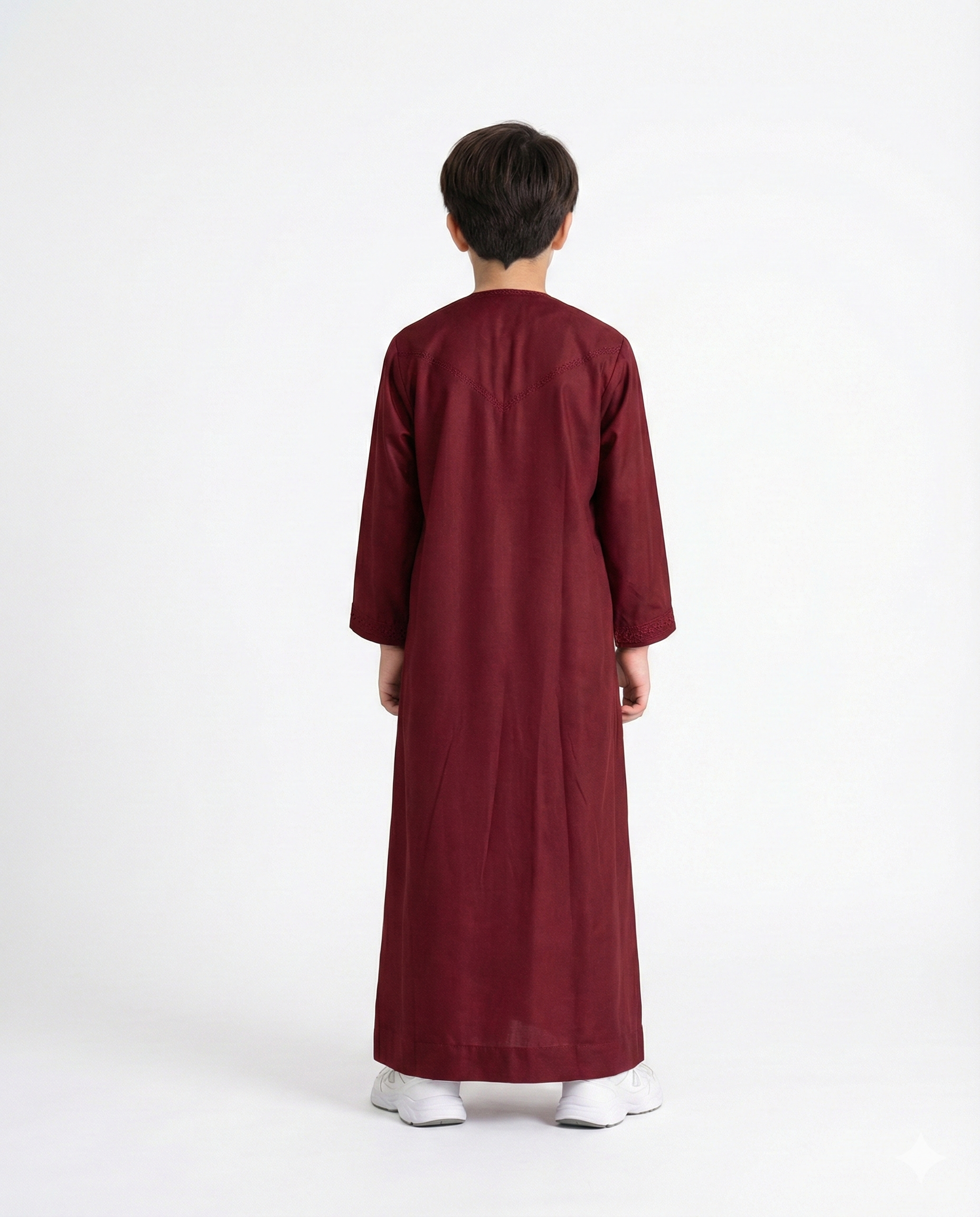 Luxury Burgundy Moroccan Gandoura - Boys